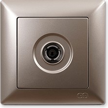 Günsan Elektrik Günsan Visage Metalik Bej TV Prizi (Geçişli-Sonlu)