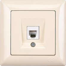 Günsan Elektrik Visage Krem Nümeris Telefon Prizi (Cat3)