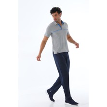 Erkek Kombin Grimelanj Kısa Kol Süprem Polo Yaka T-Shirt, Slim Fit Dar Kesim Eşofman Alt-Üst Takım - 122