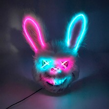 Hainan Shenda LED Parlayan Maske Cosplay - Beyaz (Yurt Dışından)