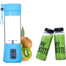 Aybastılı Portatif Taşınabilir El Blender 380 ml USB Şarjlı Mavi