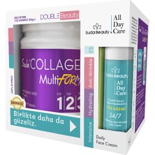 Suda Collagen Double Beauty Multıform Kolajen 300 gr + Suda Beauty - All Day Care Yüz Kremi 50 ml