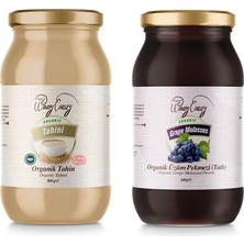 Organic Windy Valley Organik Üzüm Pekmezi & Organik Tahin  Katkısız Şeker İlavesiz  (460gr + 300gr)