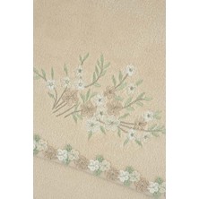 Arliva Home Sude Kadıfe Nakıslı Çeyız Havlusu Bej 50X85