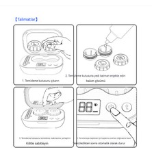 Maskot Taşınabilir LED LCD Ekran Taşınabilir Kontakt Lens Temizleyici (Yurt Dışından)