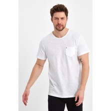 Uomo Park 2000 Ultra Fashıon Flamlı Cepli , Cep Kuru Kafa Detaylı T-Shirt