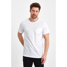 Uomo Park 2000 Ultra Fashıon Flamlı Cepli , Cep Kuru Kafa Detaylı T-Shirt