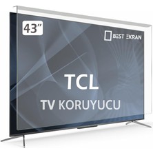 Best Ekran Tcl 43S5400A Ekran Koruyucu - Tcl 43" Inç 109 Ekran Çerçevesiz Koruyucu Google Ledtv