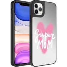 MobaxAksesuar Apple iPhone 11 Pro Max Kılıf Aynalı Desenli Kamera Korumalı Parlak Mirror Kapak