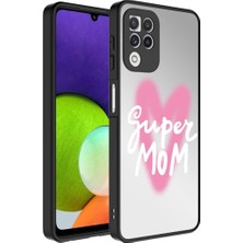 MobaxAksesuar Samsung Galaxy A22 4g Kılıf Aynalı Desenli Kamera Korumalı Parlak Mirror Kapak