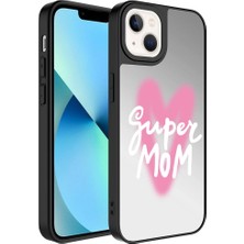 MobaxAksesuar Apple iPhone 13 Kılıf Aynalı Desenli Kamera Korumalı Parlak Mirror Kapak