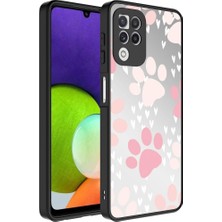 MobaxAksesuar Samsung Galaxy A22 4g Kılıf Aynalı Desenli Kamera Korumalı Parlak Mirror Kapak