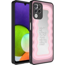 MobaxAksesuar Samsung Galaxy A22 4g Kılıf Aynalı Desenli Kamera Korumalı Parlak Mirror Kapak