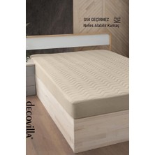 Decovilla Micro Kapitone Fitted Full Kenar Su Sıvı Geçirmez Yatak Koruyucu Alez Çarşaf Kum Beji