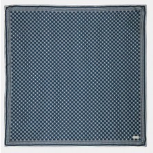 Vakko Monogram Tivil Ipek Eşarp 30008898-LACIVERT Ekru