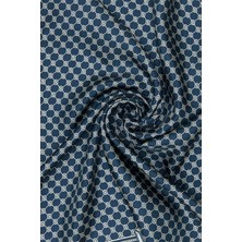 Vakko Monogram Tivil Ipek Eşarp 30008898-LACIVERT Ekru