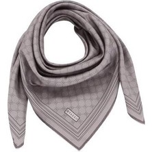 Vakko Monogram Tivil Ipek Eşarp 30008898-GRI