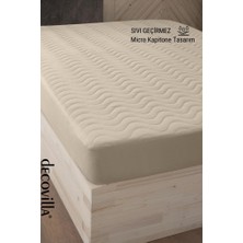 Decovilla Micro Kapitone Fitted Full Kenar Su Sıvı Geçirmez Yatak Koruyucu Alez Çarşaf Kum Beji