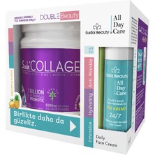 Suda Collagen Double Beauty Kolajen Ananas Aromalı 300G+SUDA Beauty-All Day Care Yüz Kremi 50ML