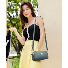Daybreak Çift Katmanlı Mini Küçük Kare Çanta Tek Omuz Crossbody Çanta (Yurt Dışından)