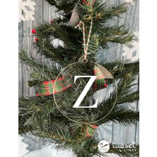 Tuğset Etiket Harf Beyaz Pleksi Yılbaşı Ağacı Süsü - Dikiz Aynası Süsü Pleksi Harf-A1