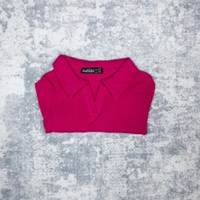 Cuties Kız Çocuk Pamuklu Uzun Kollu Polo Yaka Fitilli Bluz