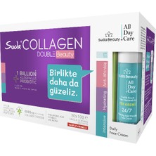 Suda Collagen Double Beauty 10GX30 Şase Karpuz Kolajen+Suda Beauty-All Day Care Yüz Kremi 50ML