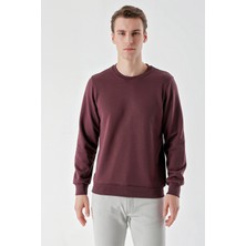 Morven Erkek Mürdüm Basic Bisiklet Yaka Sweat-Shirt