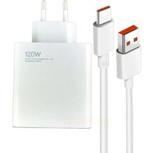 Eco Center Xiaomi Huawei Oppo Poco Uyumlu Turbo 120W Hızlı Şarj Destekli Adaptör ve Kablo Seti