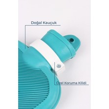 Champion Kauçuk Termofor Mini Sıcak Su Torbası, Kokusuz Sıcak Su Torbası Mavi 1,5 lt