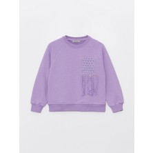 Kız Çocuk Fırfır Cepli Beli Lastikli SweatShirt