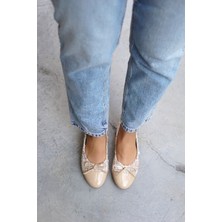 Laminta Teresa Nude Tüvid Fiyonk Detaylı Kadın Babet