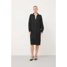 ROMAN Polo Yaka Triko Elbise Siyah K2473007_001