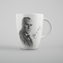 Güral Porselen Elit Atatürk Desenli  Mug Bardak