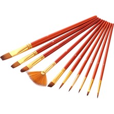 MBW 10 Adet Boya Fırçaları Set Kiti Sanatçı Paintbrush (Yurt Dışından)