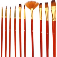 MBW 10 Adet Boya Fırçaları Set Kiti Sanatçı Paintbrush (Yurt Dışından)