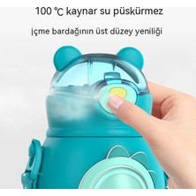 FastDeal Store Yeni Yüksek Görünümlü Taşınabilir Çocuk Termos Bardak Karikatür Termos Pot Öğrenci Askısı 316 Paslanmaz Çelik Hasır Su Bardağı (Yurt Dışından)