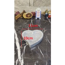 Marble Center Mermer Kalp Sunumluk Tepsi Dekoratif Çerezlik 2 Parça