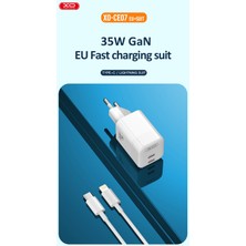 Xo CE07(EU) Çift Type-C Çıkışlı 35W PD Hızlı Şarj Adaptörü Aynı Anda İki Cihazı Hızlı Şarj Etme Özellik