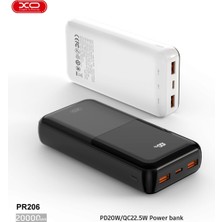 Xo XO-PR206 Siyah 20.000 Mah Dijital Göstergeli 20W Taşınabilir Şarj Aleti Powerbank