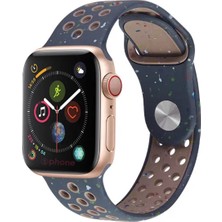 SPHONE Apple Watch Watch 9 Ultra Uyumlu Kordon Kayış Renkli Pastel Boya Püskürtme Desenli Delikli Strap