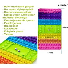 All Wear Silikon Popit Zarlı Oyun Zihinsel Stres Giderici Oyuncak, Fuşya