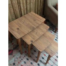 Vizyon komple MDF 4 lü zigon sehpa yan sehpa servis sehpası