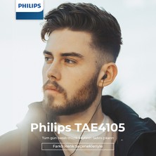 Philips TAE4105 Pure Bass Kablolu Mikrofonlu Kulak Içi Kulaklık Siyah