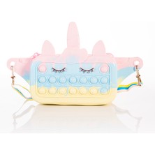 All Wear Silikon Popit Unicorn Bel Çantası % Bod Bag,pembe