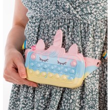 All Wear Silikon Popit Unicorn Bel Çantası % Bod Bag,pembe