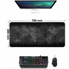 Buyfun Dünya Haritası ile Büyük Mouse-Pad Büyük Boy Genişletilmiş 70x30cm.