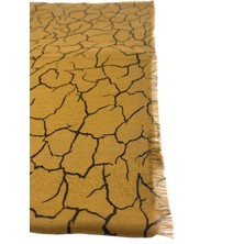 Naz İpek Damar Desen Yazma Yumuşak Dokulu Eşarp 100X100 Saçaklı
