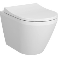 Vitra Integra 7041L003-0090 Rim-Ex Asma Klozet, 54 cm - Beyaz (Kapak Dahil)