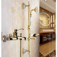 OEM Banyo Altın Dore Duş Seti Özel Taşlı Yeni Model..!!! Adınıza Faturalı 5yıl Güvenceli Ürün